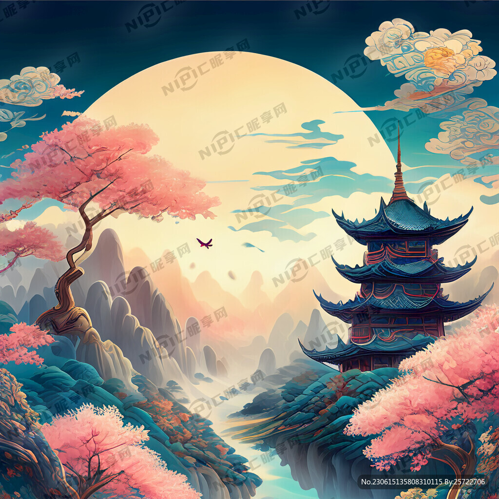 游戏梦幻唯美新中式风景 超高清