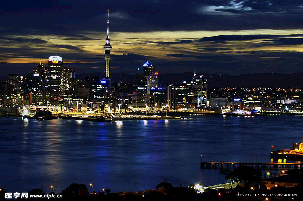 海边的都市夜景