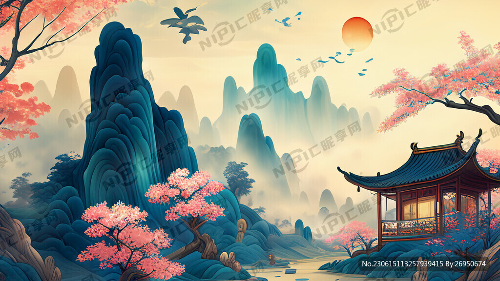 游戏梦幻唯美新中式风景 超高清