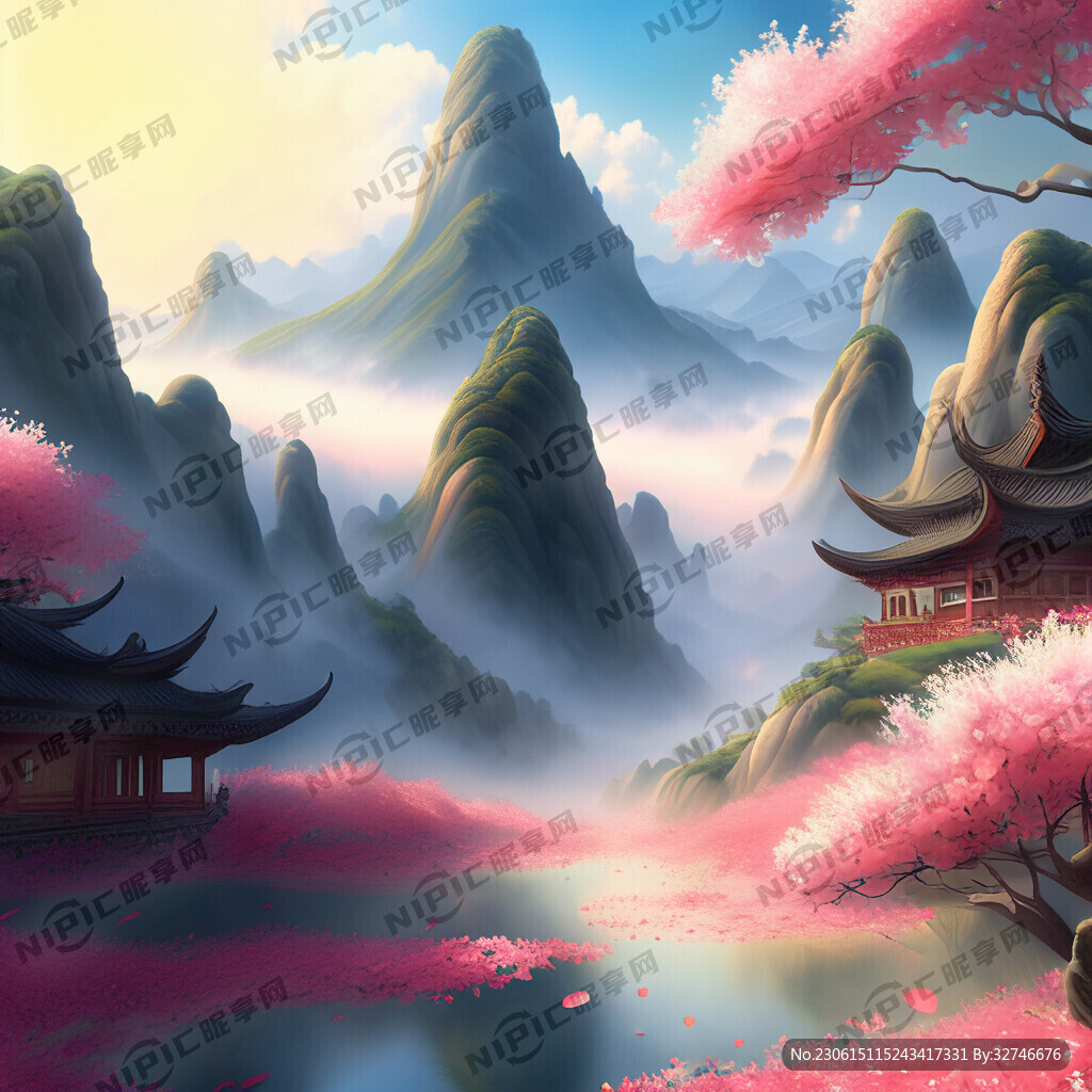 游戏梦幻唯美新中式风景 超高清