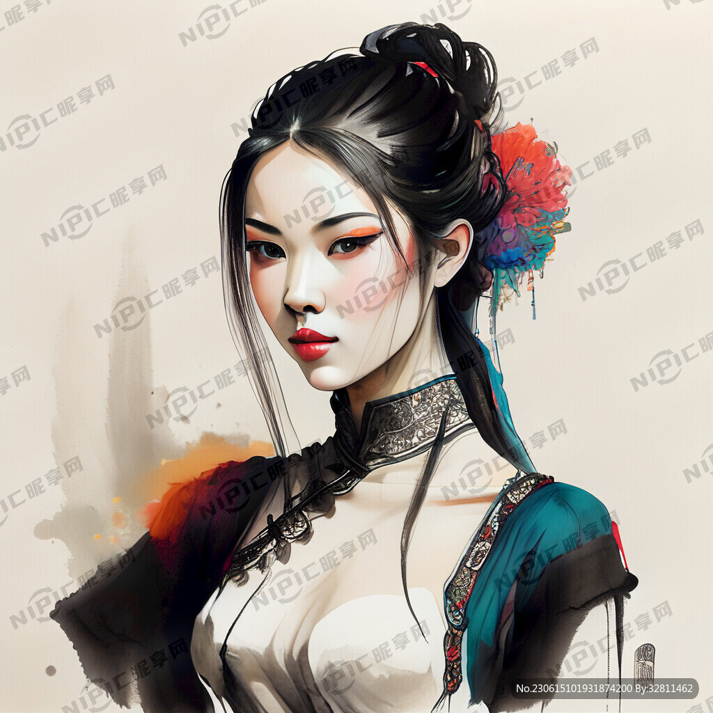 美女马面裙中国风