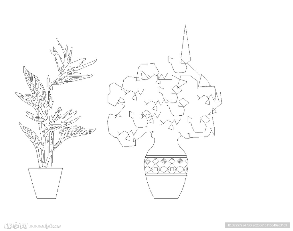 绿植立面图