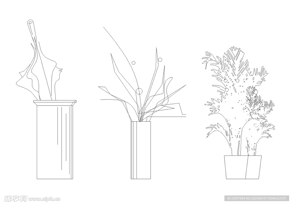 绿植立面图