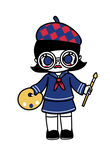 卡通小女孩