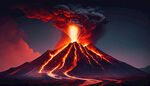 火山爆发图片