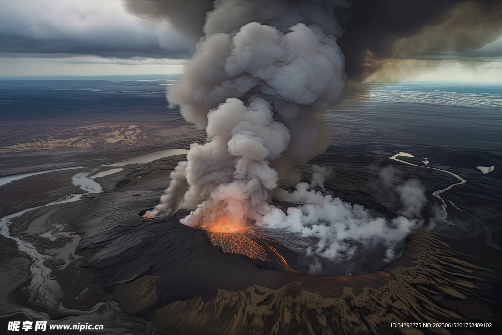 火山爆发图片