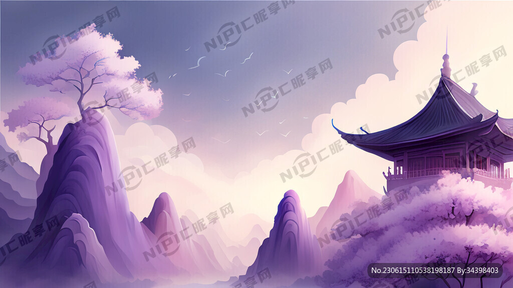 梦幻背景 淡紫色