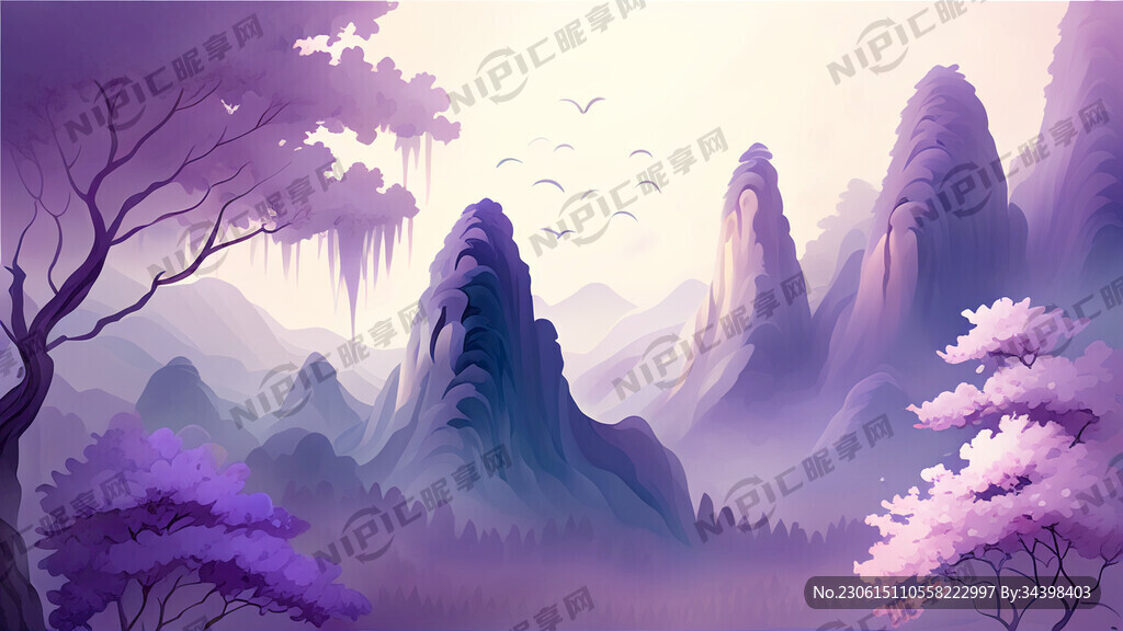 梦幻背景 淡紫色