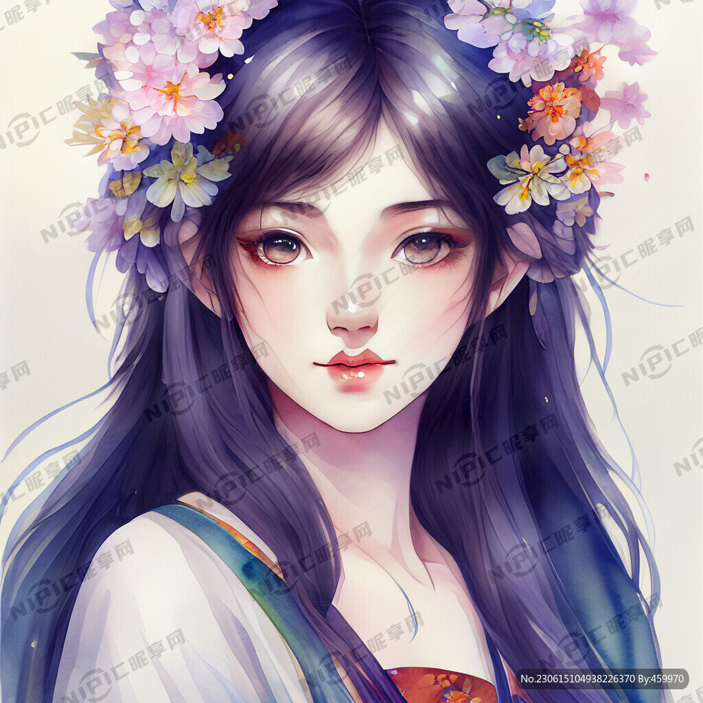 古风动漫少女 唯美春日花神
