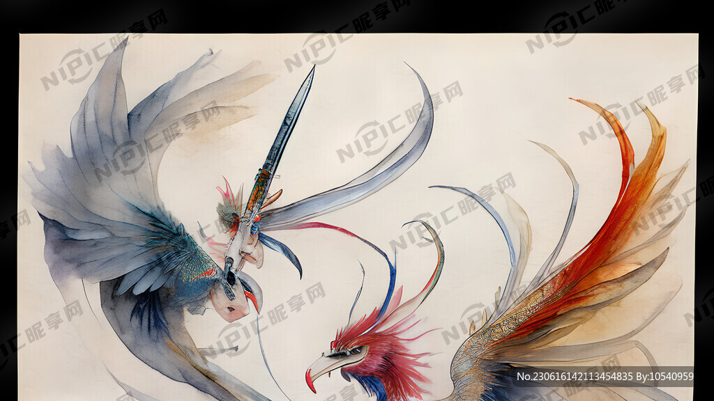 两把剑一雄一雌雄剑有龙雌剑有凤