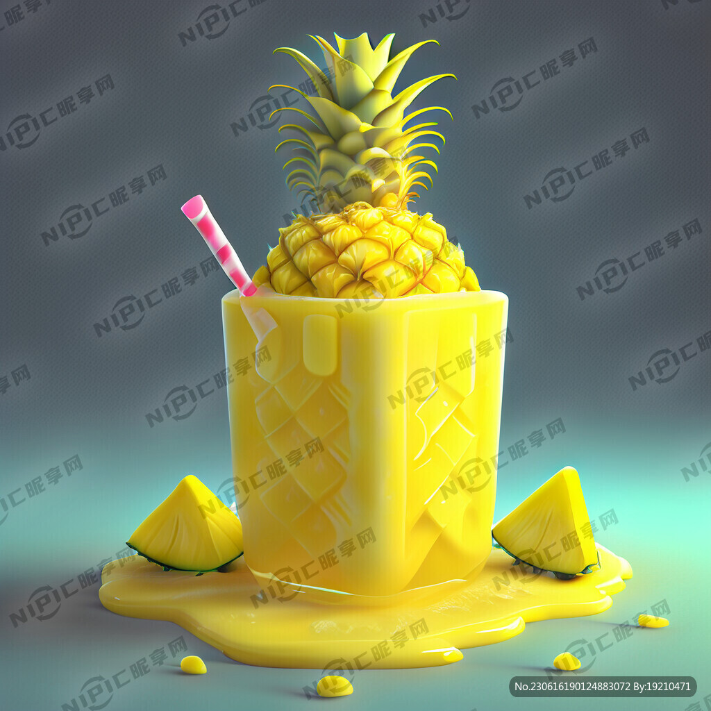 黄色菠萝冰