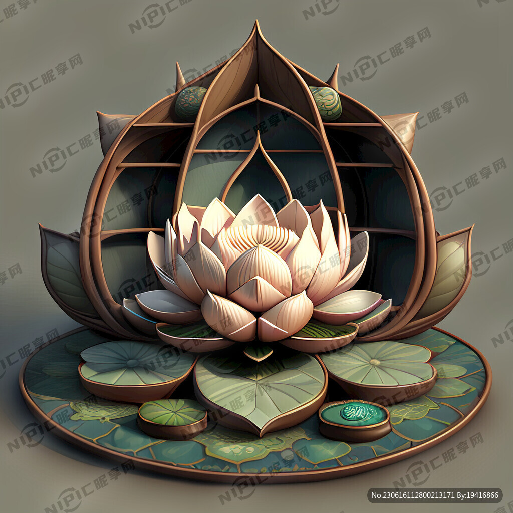 书架 莲花 坐垫