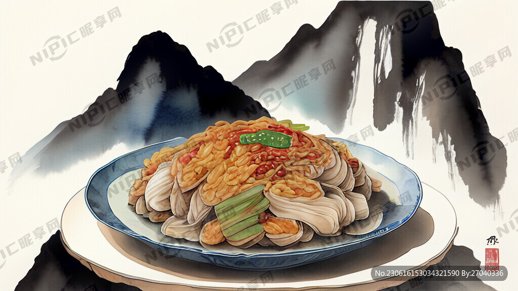 中国风荆楚美食