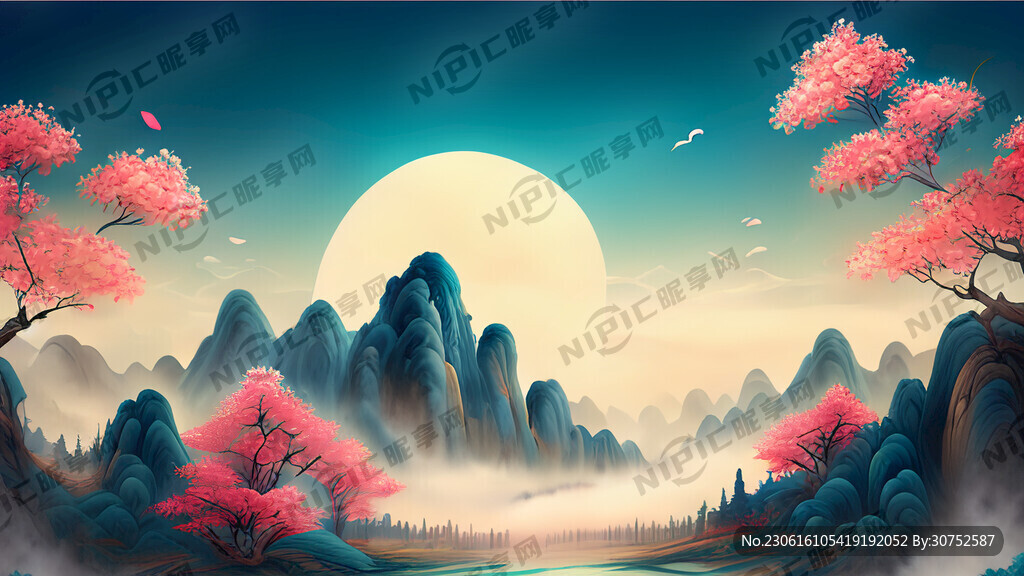 游戏梦幻唯美新中式风景 超高清