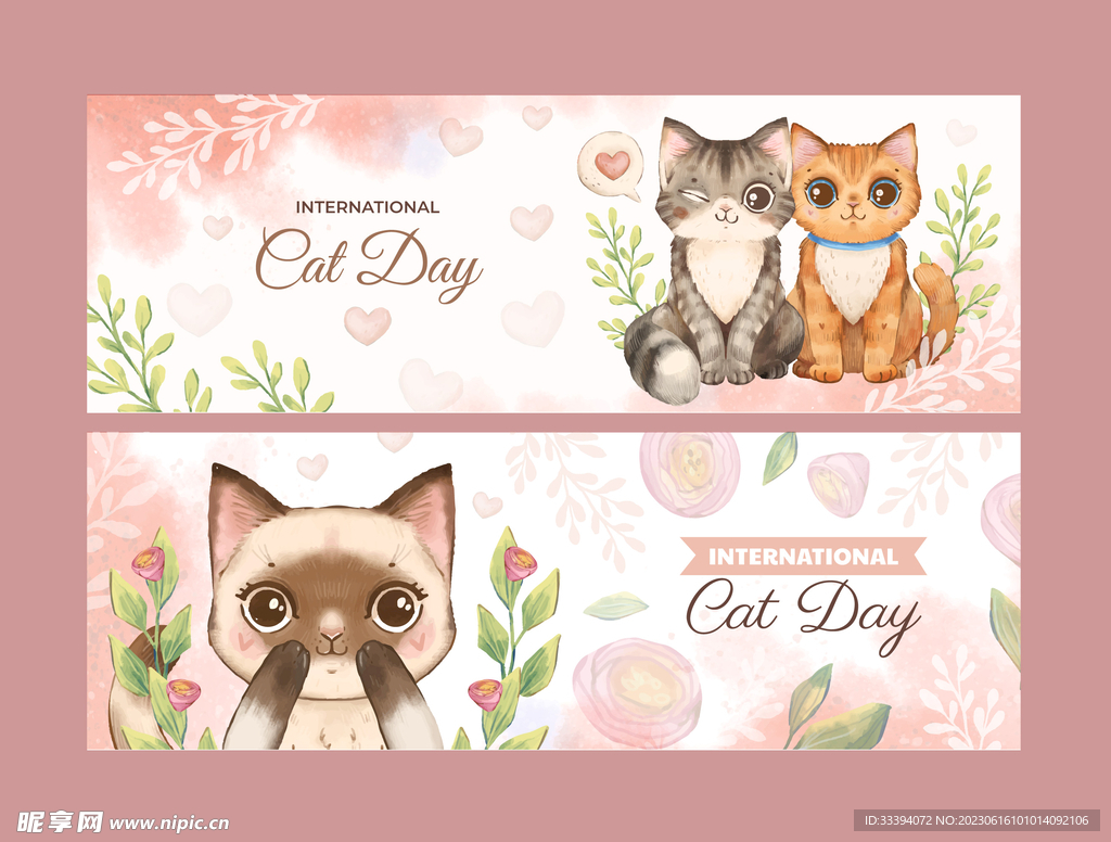 猫咪插画banner