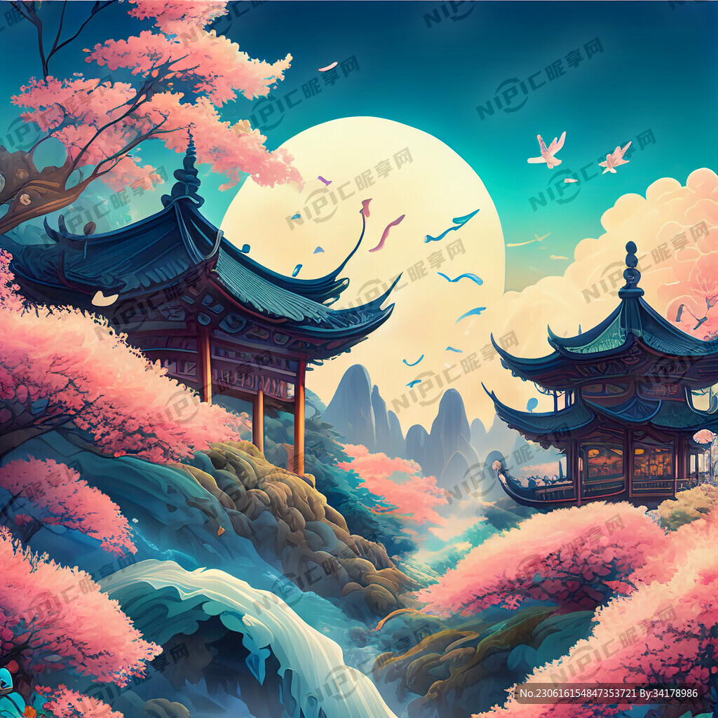 游戏梦幻唯美新中式风景 超高清