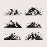 山峰插画