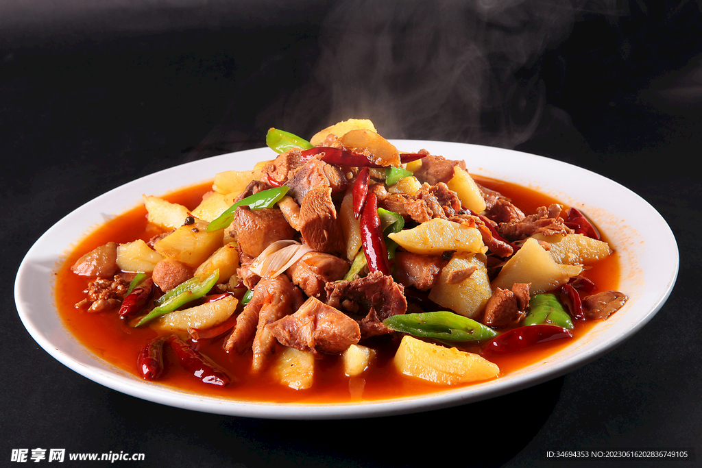 大盘鸡美食