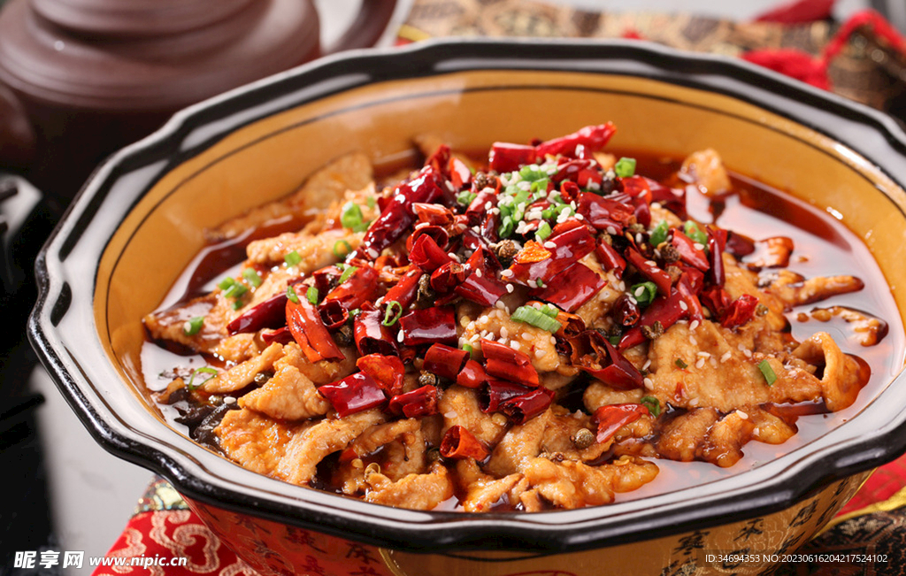 水煮肉片美食