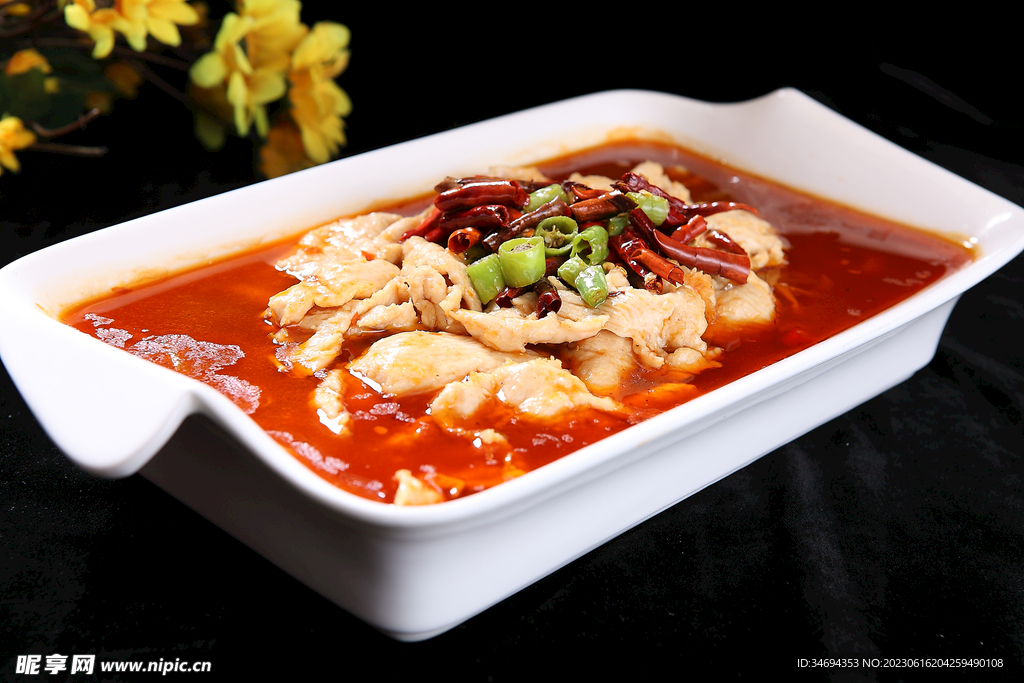 水煮肉片美食
