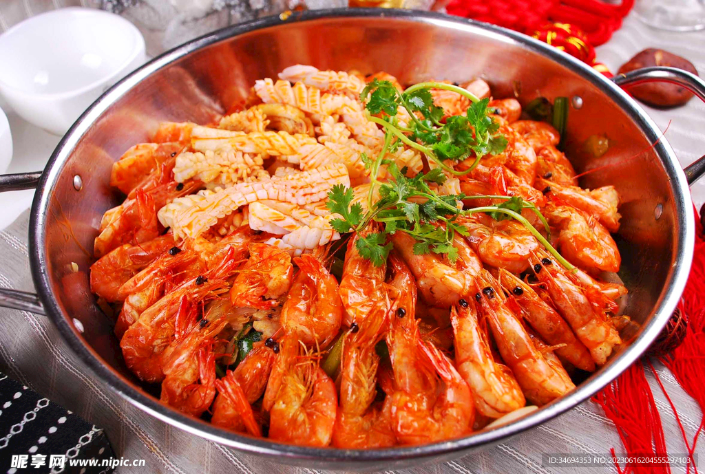 香辣虾美食