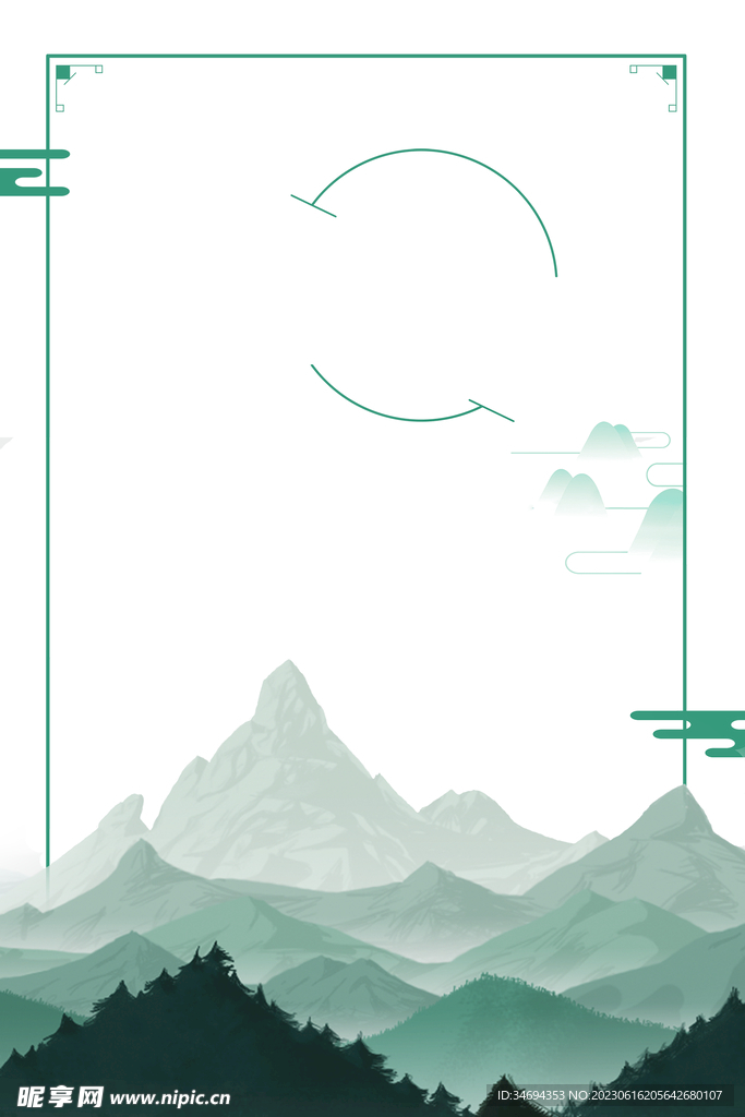 中国风山水背景