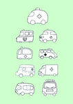 简笔医务车