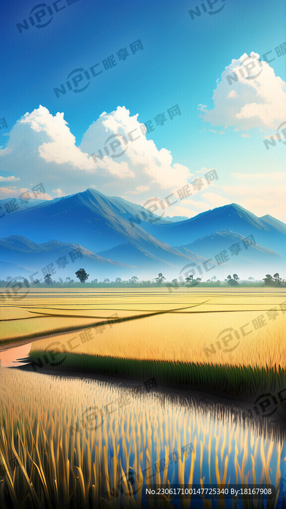 蓝天水稻