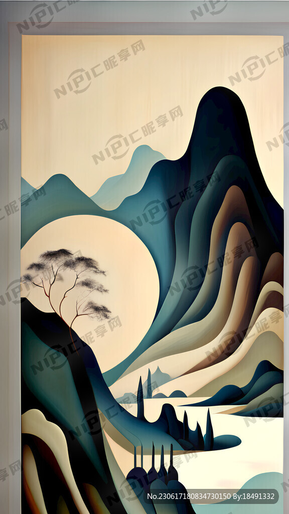 抽象肌理装饰画