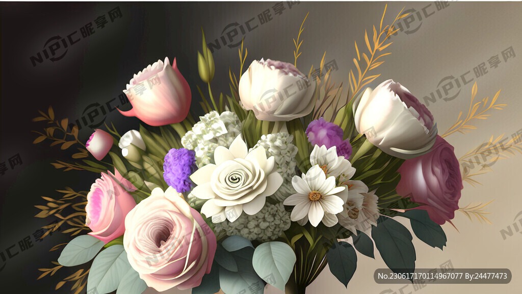 AI创作图婚礼花艺nipic.com-昵图网