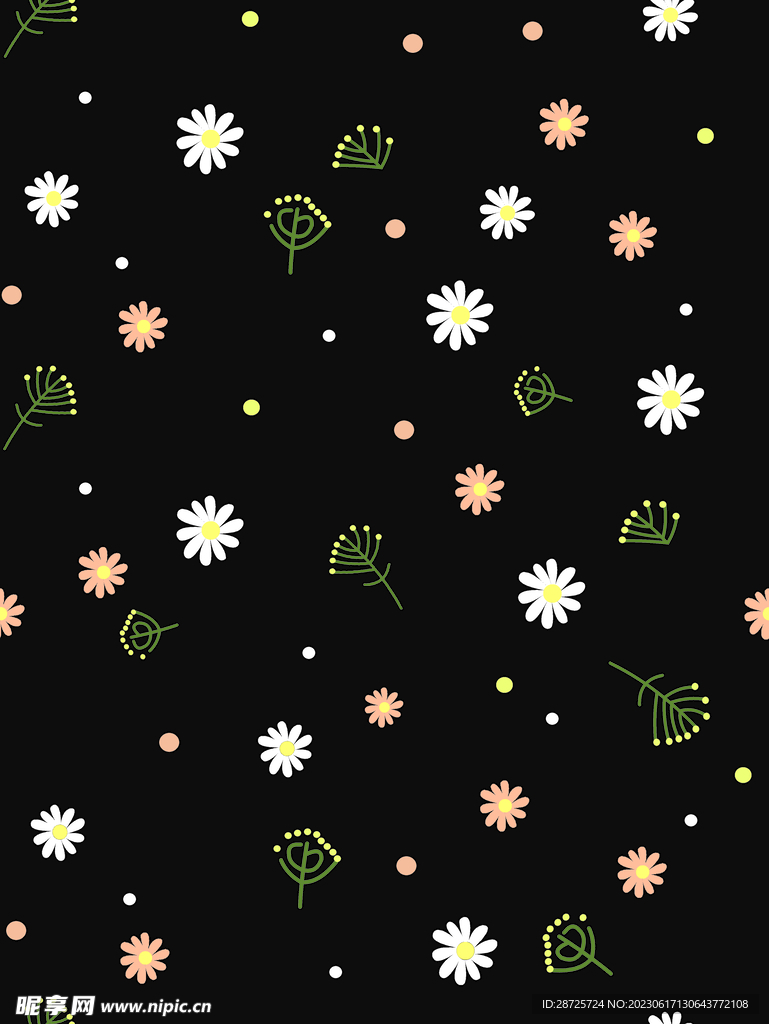 小碎花 数码印花