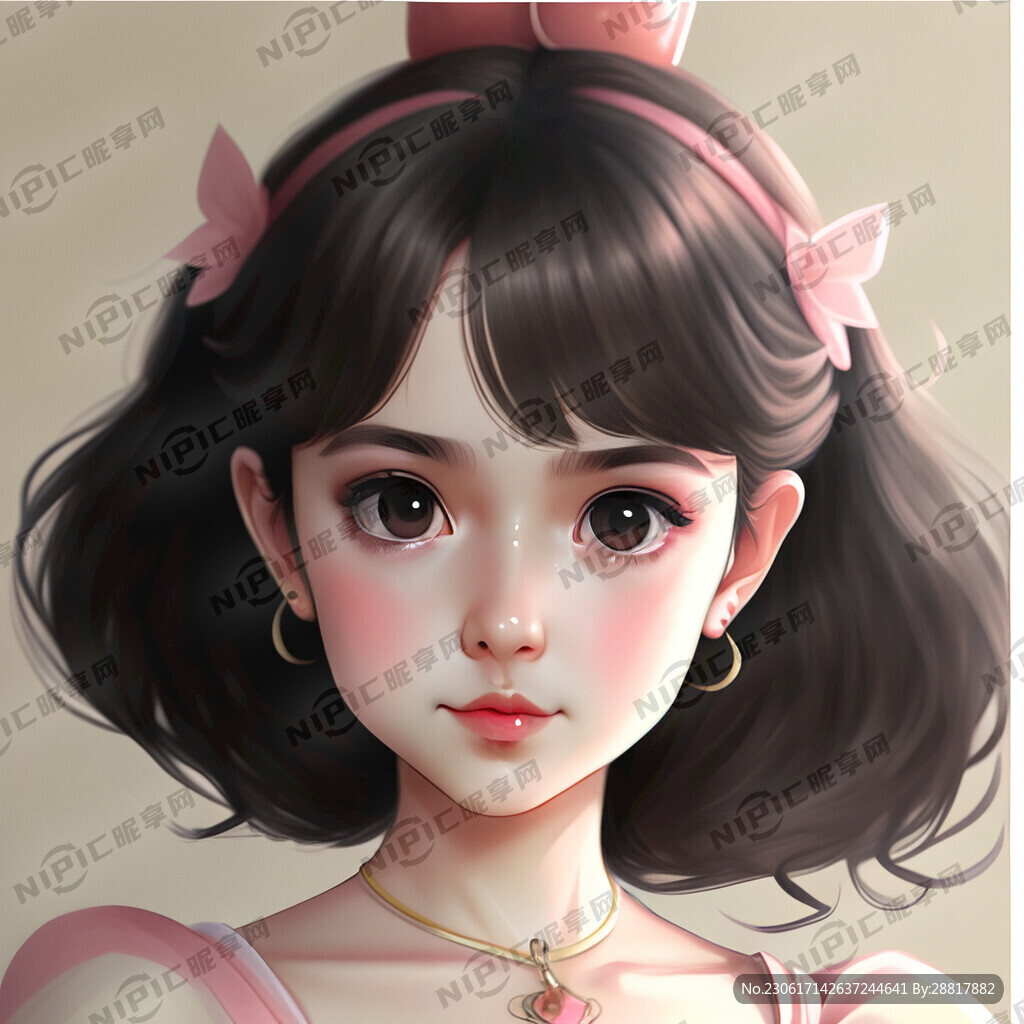 画一张超萌可爱粉丝公主女孩