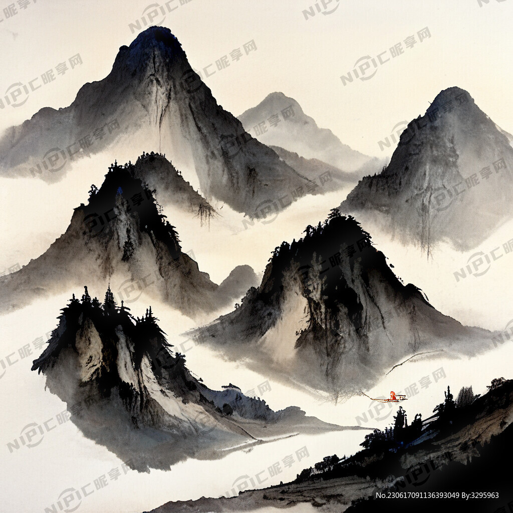 山水墨画
