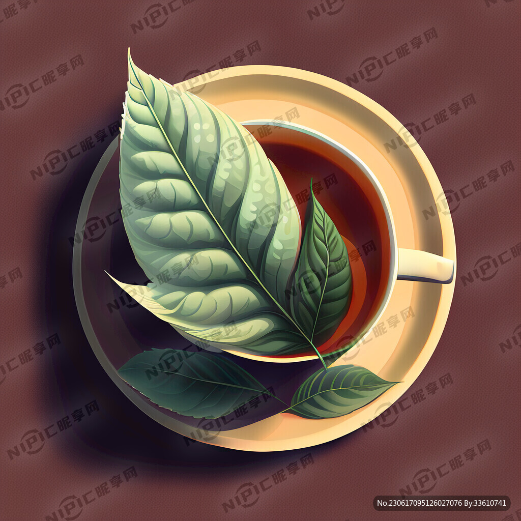 茶叶 素材 扁平