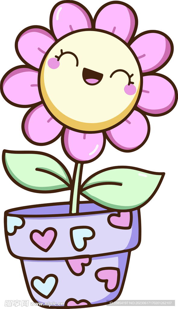 可爱盆栽花朵