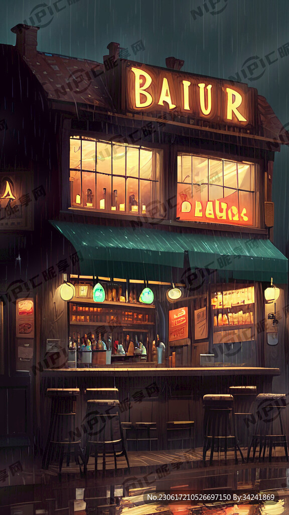 酒吧 夜店 雨天出行