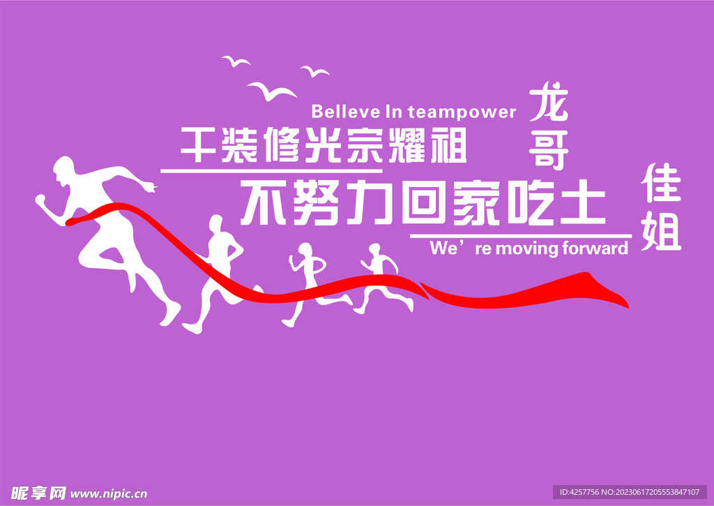 筑巢装饰喜鹊整装奔跑