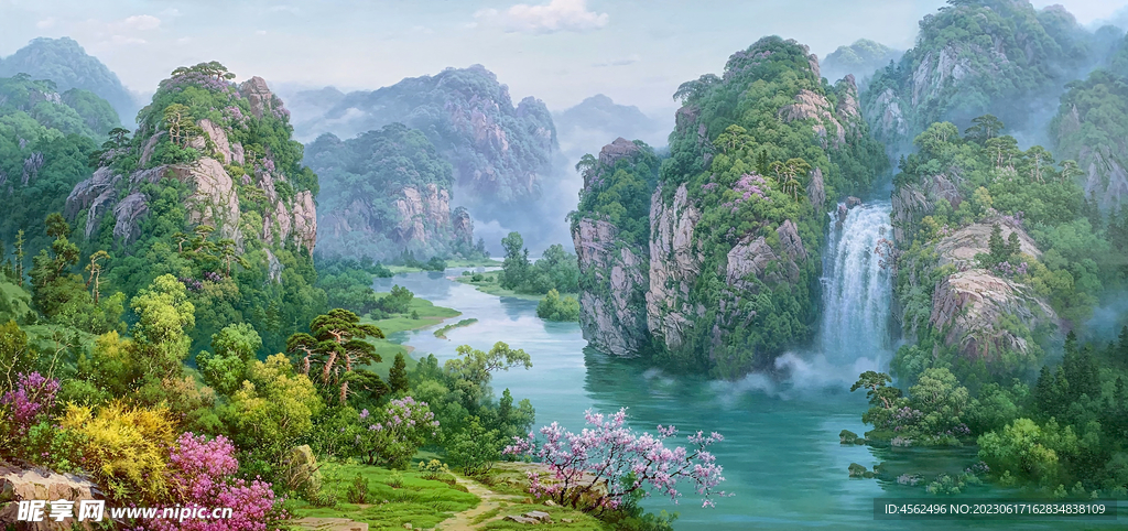 山水风景油画