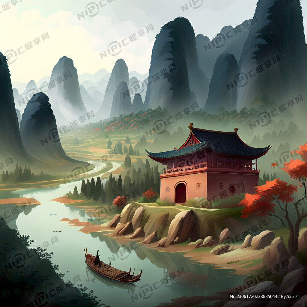 上十条成语交插在一起的画面