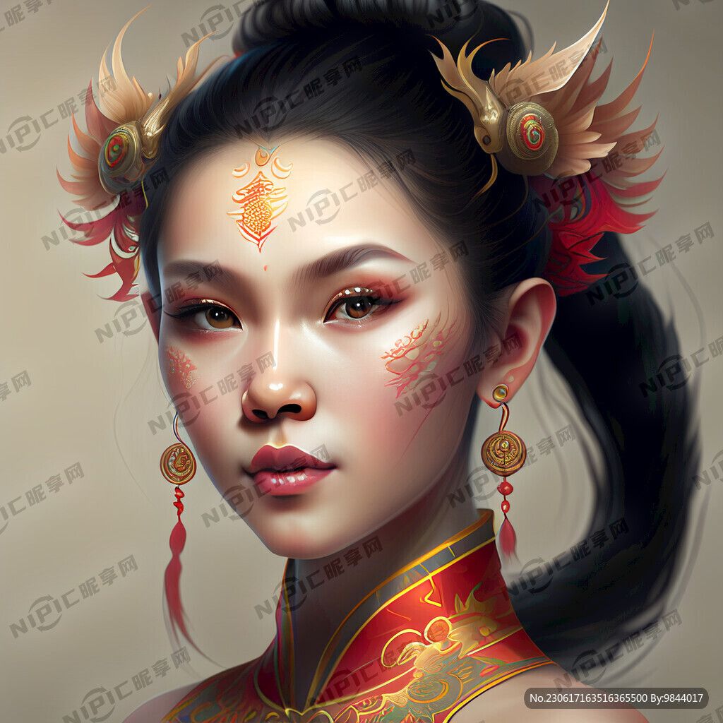 美女头像做成龙生肖