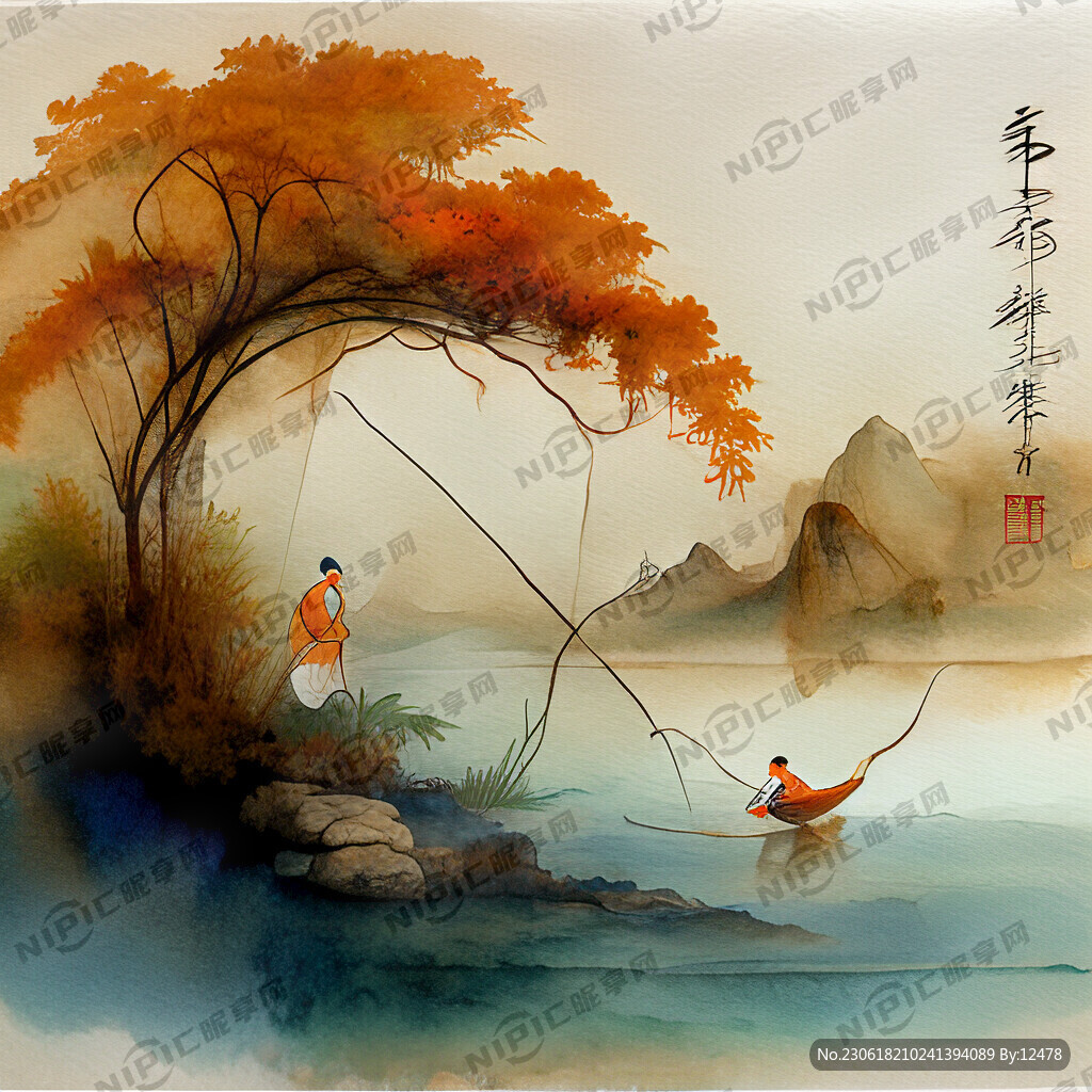 姜太公钓鱼 仙风道骨。