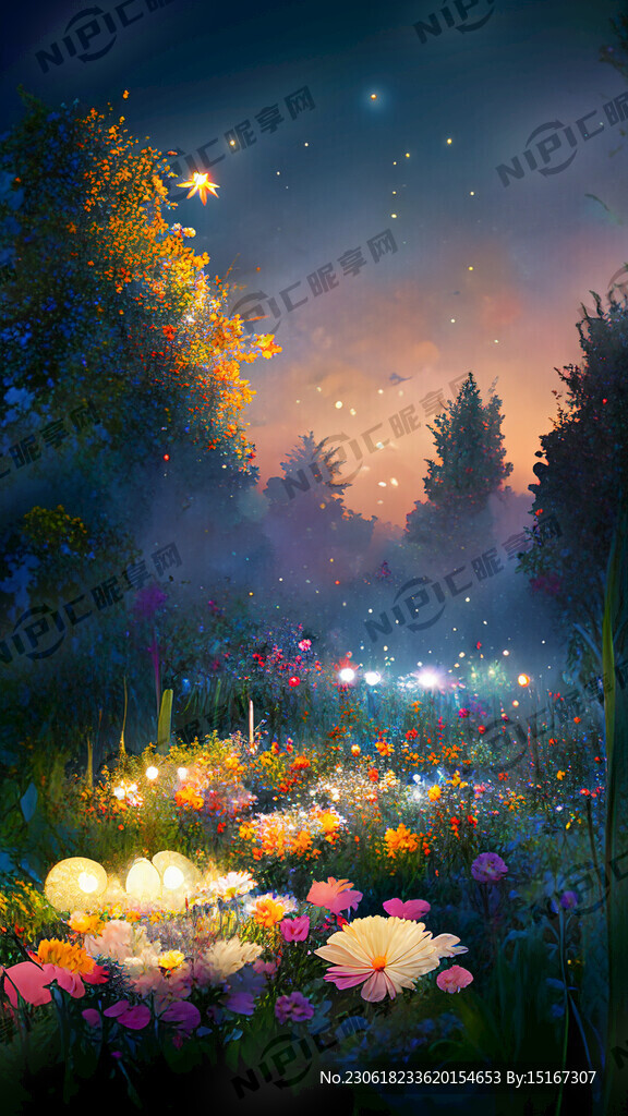 仲夏之夜 有各种花 很梦幻