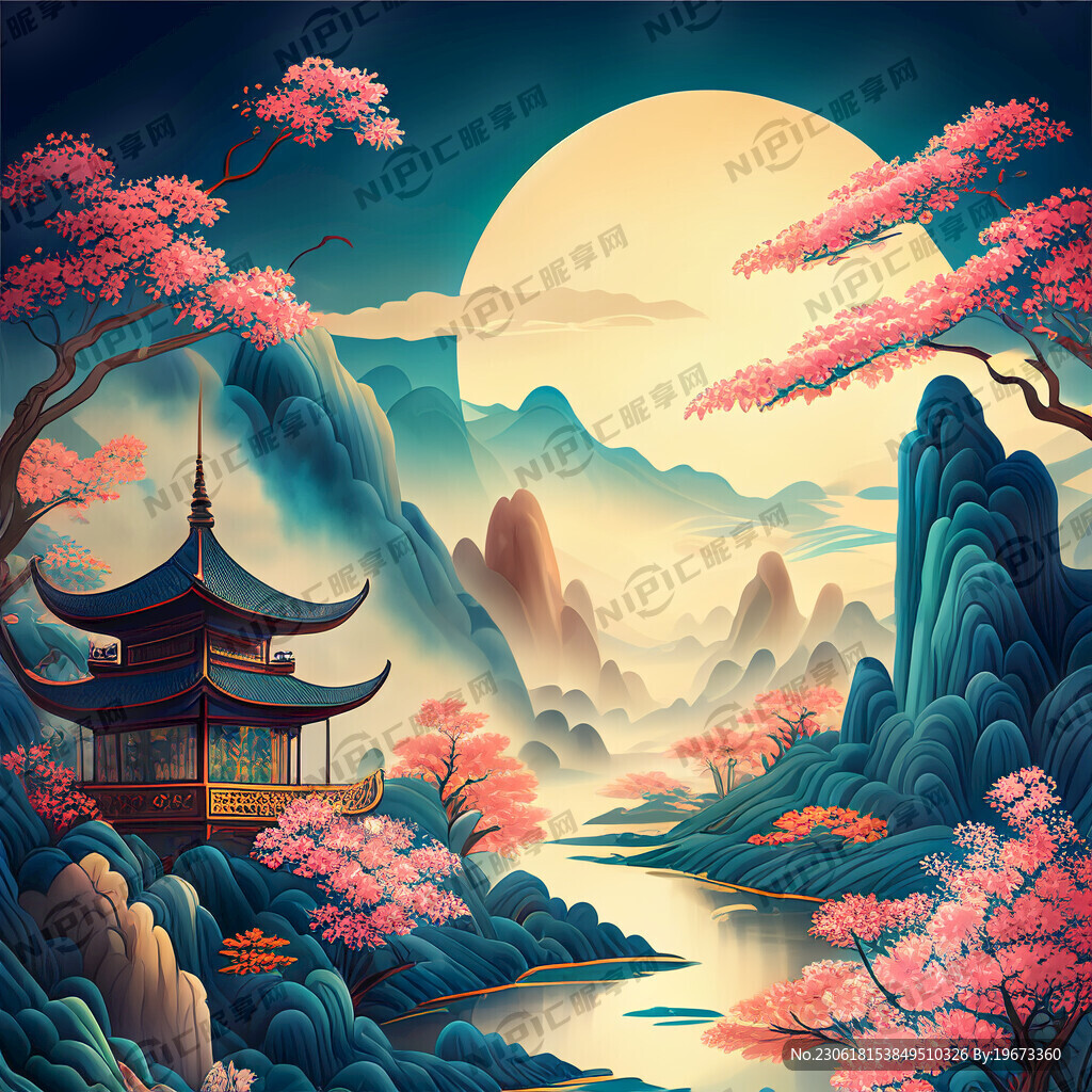 游戏梦幻唯美新中式风景 超高清
