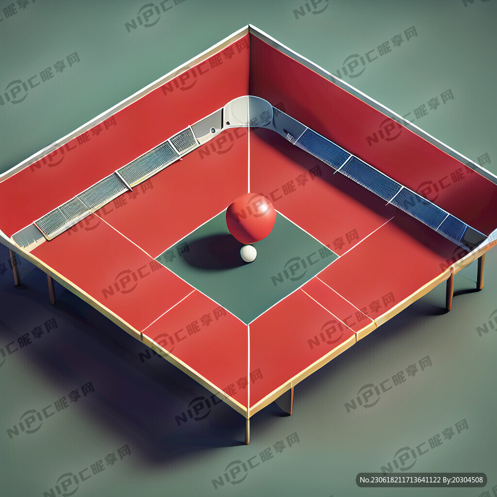 红旗 乒乓球桌 半鸟瞰