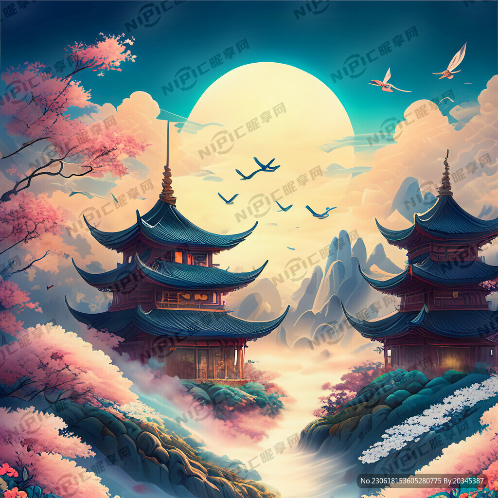 游戏梦幻唯美新中式风景 超高清