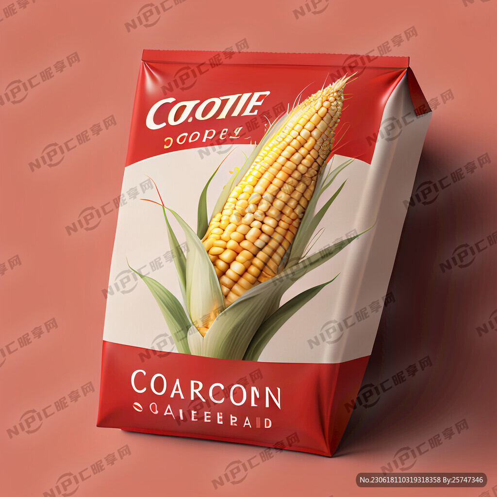 玉米种子包装 简洁 红色系