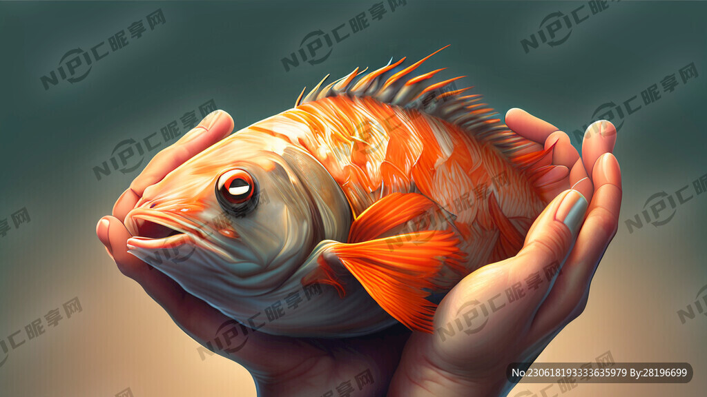 双手抱海鲜