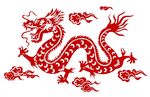 端午龙剪纸卡通龙祥云