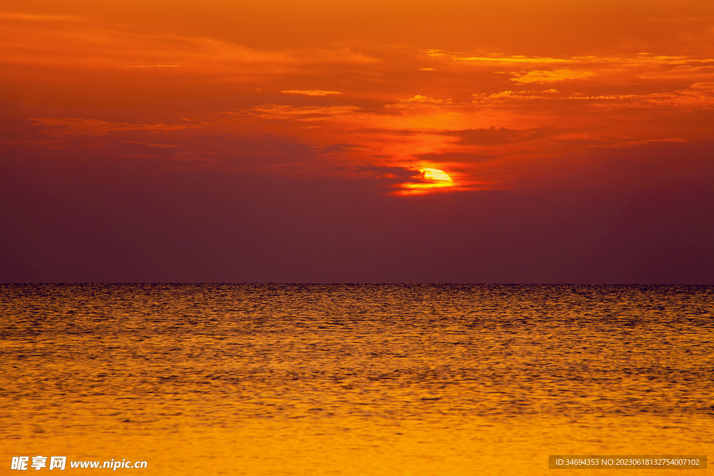 大海夕阳美景