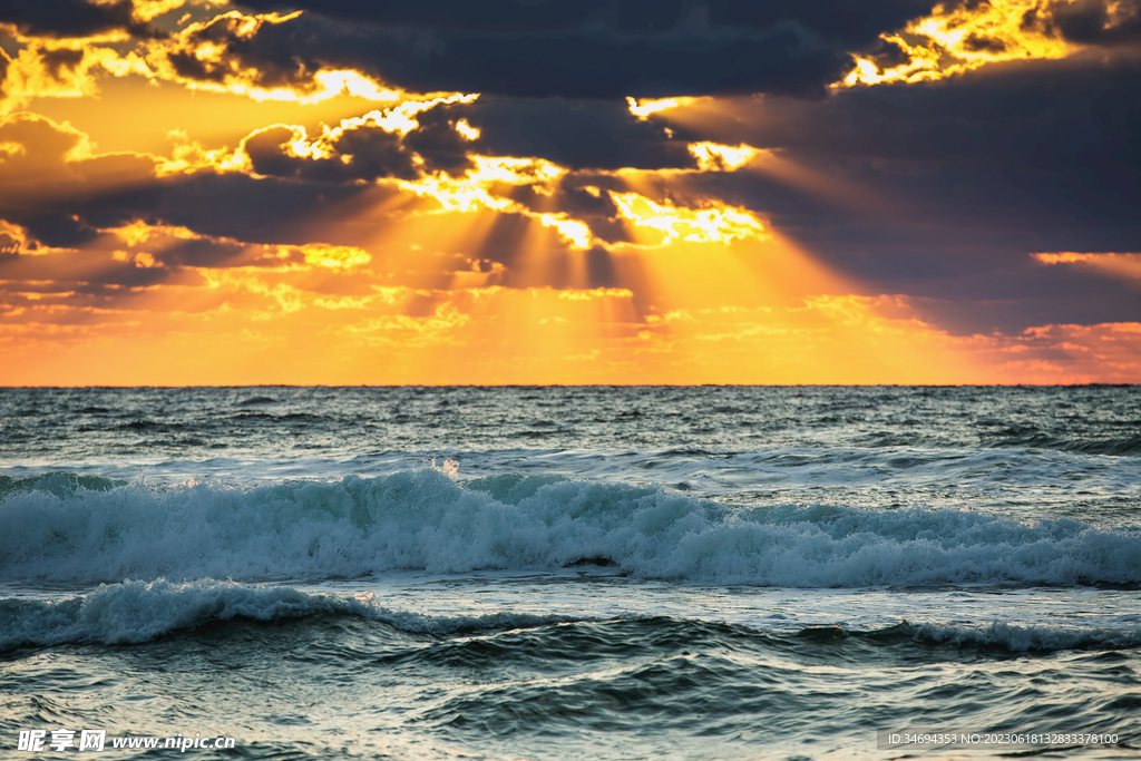大海夕阳美景